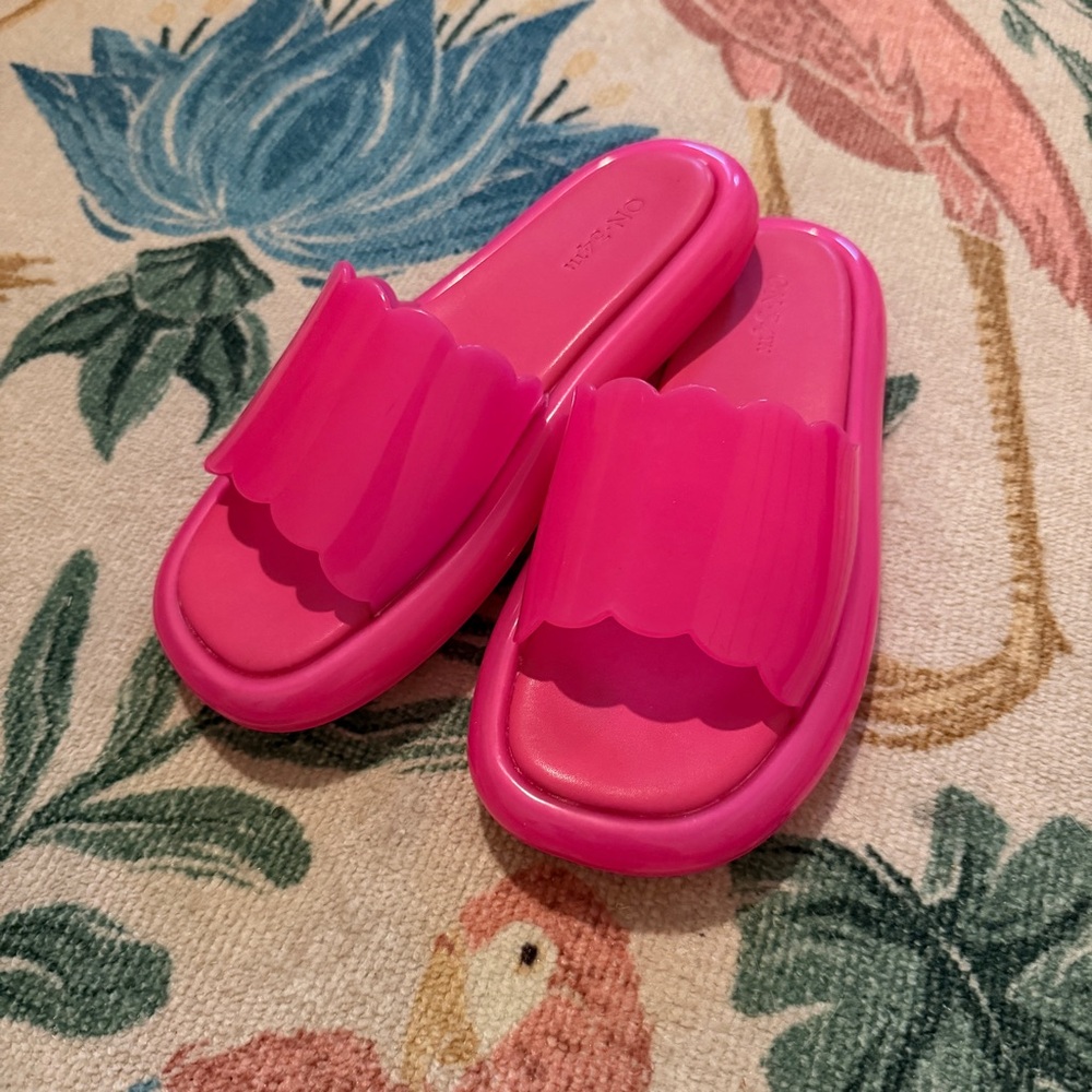 On 34th Pink Slide Sandal Jellies